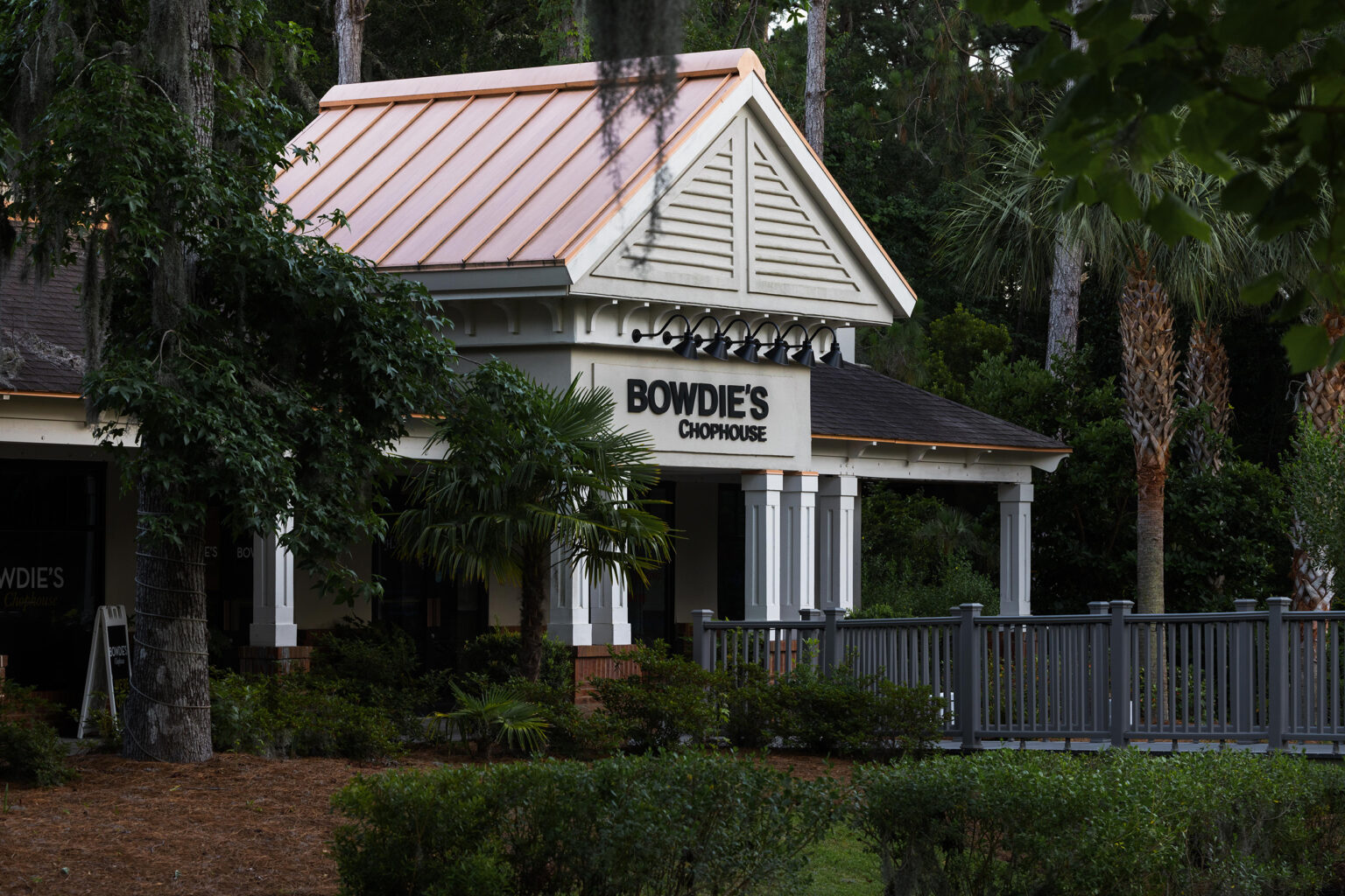 Outside of Bowdie's Chophouse in Hilton Head