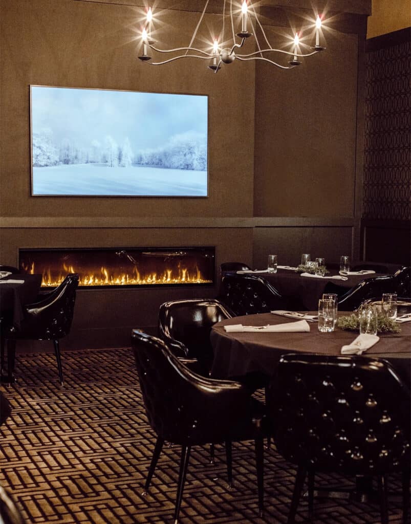 The private dining area at Bowdie's Chophouse in Hilton Head, South Carolina.